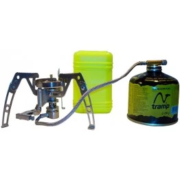 Горелка туристическая складная Tramp TRG-010 с пьезоподжигом и шлангом